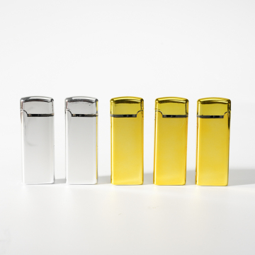 Premium Lembut Soft Flip-top Golden and Silver Lighter