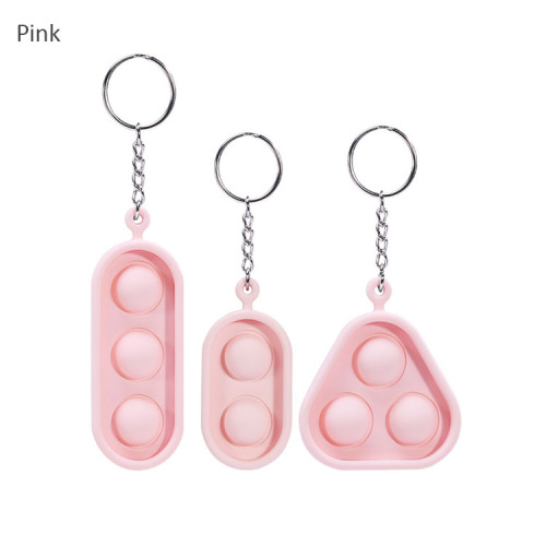 Silicone Fidget Toy Stress Relief Silicone Simple Dimple Fidget Keychain Toy Supplier