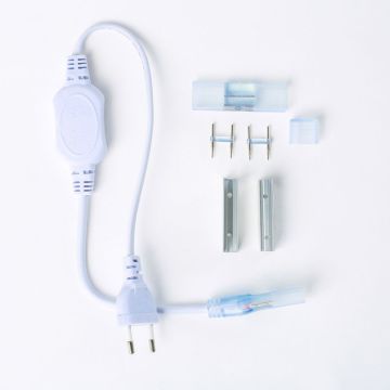 High Voltage 110V/220V 5050 Flexible LED Strip Light Accessories: Power Plugs, Clips & End Caps