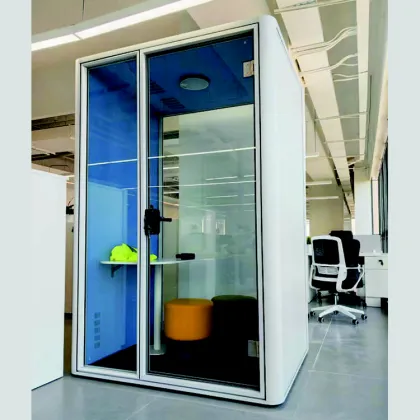 Modern Soundproof Meeting Phone Booth for Work and Recording