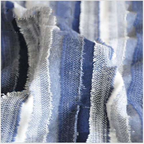 Washable Fancy Striped Single Knitted Jacquard Fabric