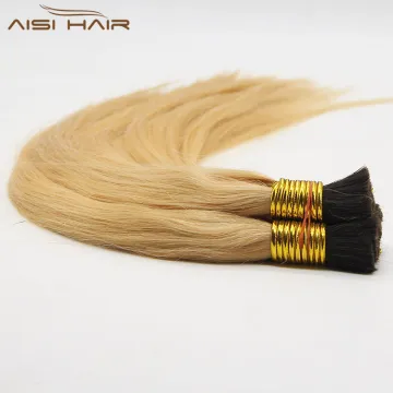 Aisi Hair Brazilian Human Hair Bulk Single Drawn Double Drawn One Dornor Straight Bulk Hair Extensions