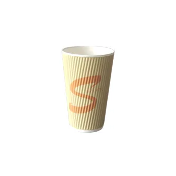 Disposable Ripple Wall 16oz Paper Coffee Cups