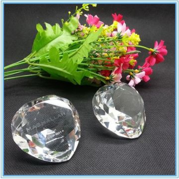 Nice crystal glass heart paperweight for wedding gift