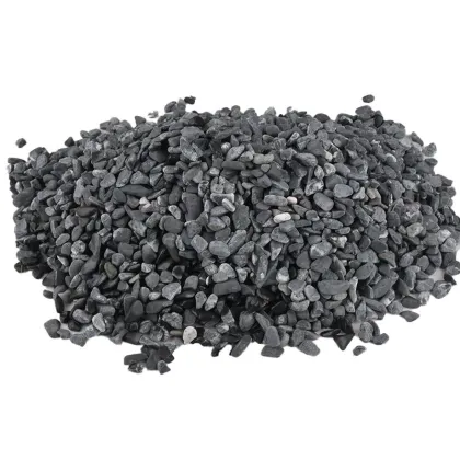Wholesale Natural Black Tumbled Pebbles and Cobbles