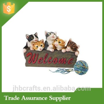 Exquisite Workmanship Cat Welcome Sign for Garden