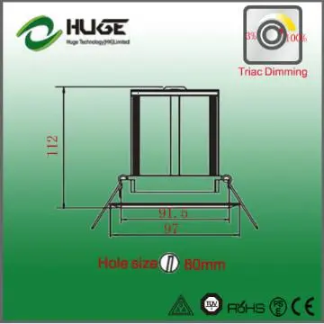 High CRI LED ceiling light 15w with TUV,SAA approved