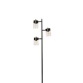 Black living room led three-head floor lamp