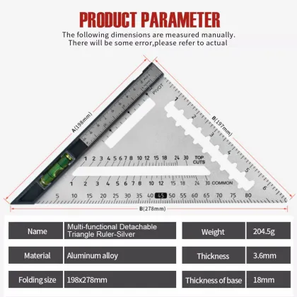 Best Price Aluminum Right Angle Triangle Square for Woodworking