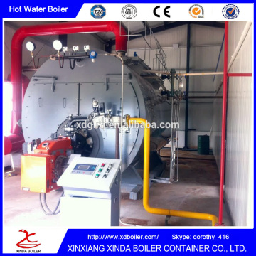 Fire Tube High Efficiency 2.1mw / 2100kw Oil or Gas fired Hot Water Boiler for Greenhouse Heating