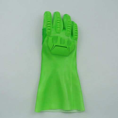 Rękawice powlekane PVC fluorescencyjne światło przeciwdziałające
