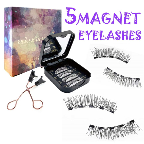 Strip Magnetic Eyelashes 5 magnets invisible band strip magnetic eyelashes Manufactory