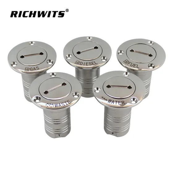 stainless steel 316 marine boat accessories mirror polished 38 mm 50mm fuel water waste Gas deck fillers with key