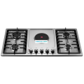 China 5 Burners Gas And Electric Burner Cap Cooker Factory