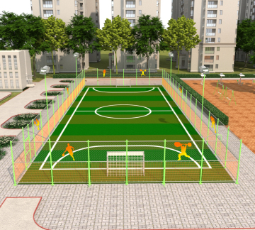 Sport court fencing for sport field