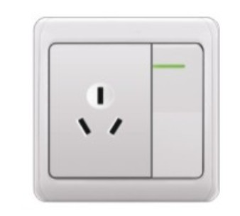 AY86 1 Gang Wall Switch With 1 Socket