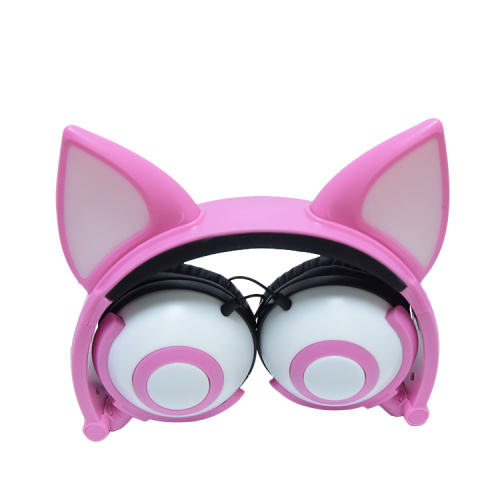 Colorful Earphone Cosplay Fox Ear Wired Headphone