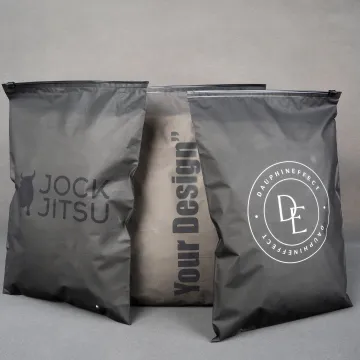 Custom Print Frosted Matte CPE Transparent Zip Lock Bags for Clothing