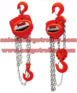Manual chain hoist applications and pictures