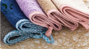 High quality 100% cotton woven fabric banded hand towel