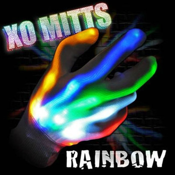 PRATY COLORFUL LED Glove, Skeletal Gloves for promotion