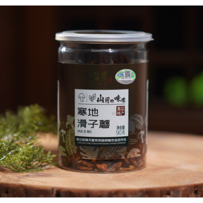 Delicioso cogumelo seco e escorregadio