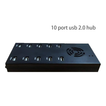 10 Hab Port USB 2.0 dengan kelajuan pengecasan