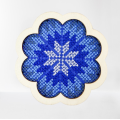 Imán para refrigerador hecho a mano bordado con flores de estilo étnico