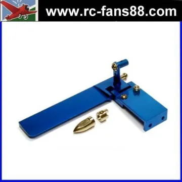 RC Ship 75mm Blue Aluminium Cooling Boat Rudder