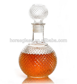 New Design High Quality 500ml Crystal Whiskey Wine Shot Glass Bottle With Cap Stopper Drinking Bar Decanter