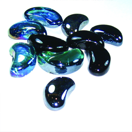 Perle di vetro colorato cuore pepita di vetro per la decorazione