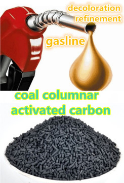 Activated carbon as diesel decoloration agent