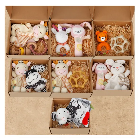 Montessori-inspired New Baby Gift: Safe Food-Grade Teether and Wooden Toys Set for Toddlers