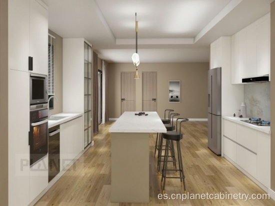 Encimeras abiertas automáticamente gabinete de cocina moderno para apartamento