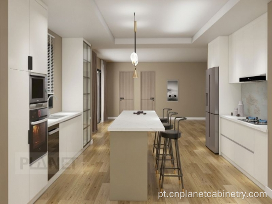 Bancadas abertas automáticas Armário de cozinha moderno para apartamento