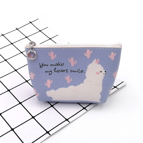 Coin Pouch Lama style PU make up coin purse Supplier