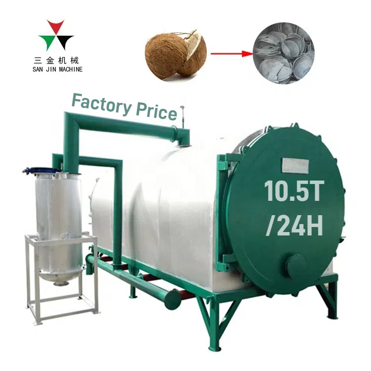 Small Sawdust Coconut Shell Wood Charcoal Log Carbonization Furnace