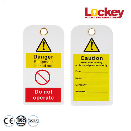 Kunststoff Sicherheit PVC Warnung Lockout Tagout Tag