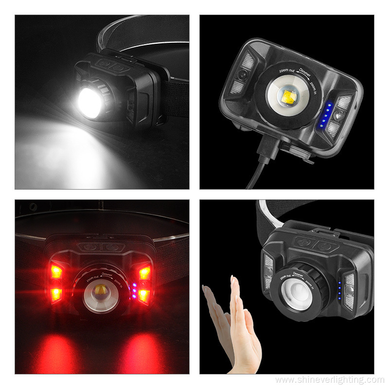 USB Charging Zoom Sensing Headlamp