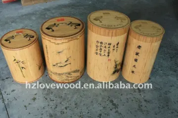 Bamboo Rice Barrel