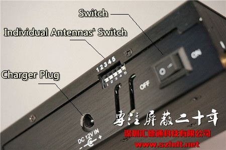 Handheld Portable (Built-in Battery) Cellphone & WiFi Bluetooth & GPS Signal Jammer