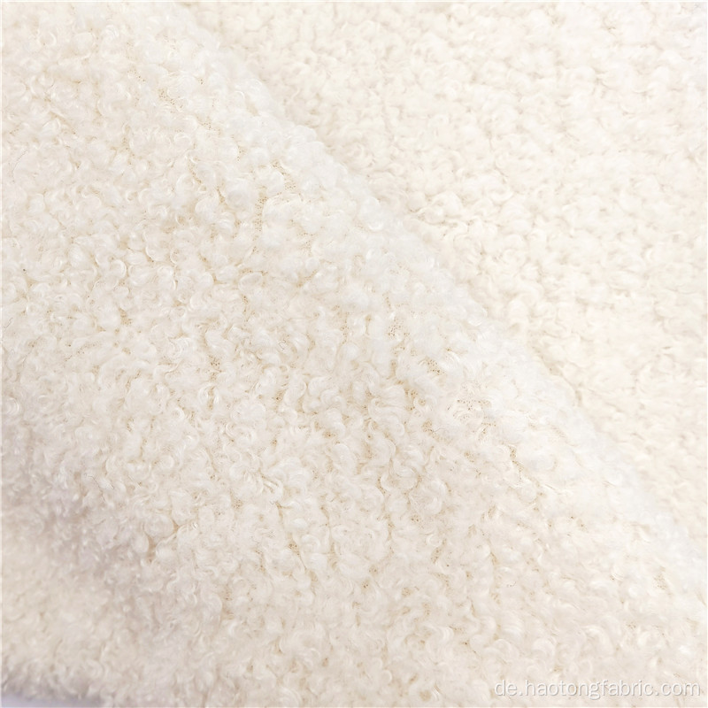 Hot Sale Polyester Weiß Mohair Strickmantel Stoffe