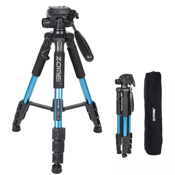 ZOMEI Q111 Blue Video Camera Tripod with Pan Head