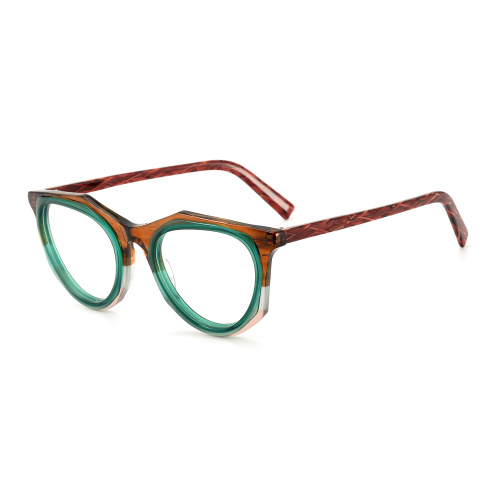 Lamination Acetate Frame For Woman Irregular Lamination Acetate Glasses Manufactory