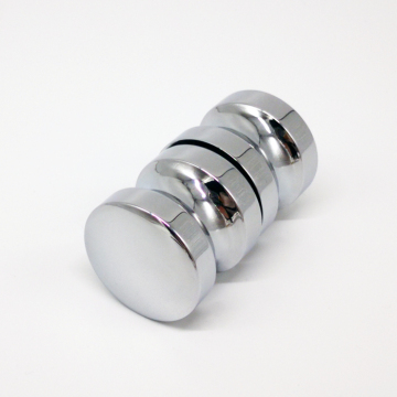 Durable Tempered Glass Brass Shower Door Knob Lock Handles Door