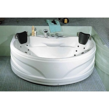 semi-circle large space massage bathtub for two people