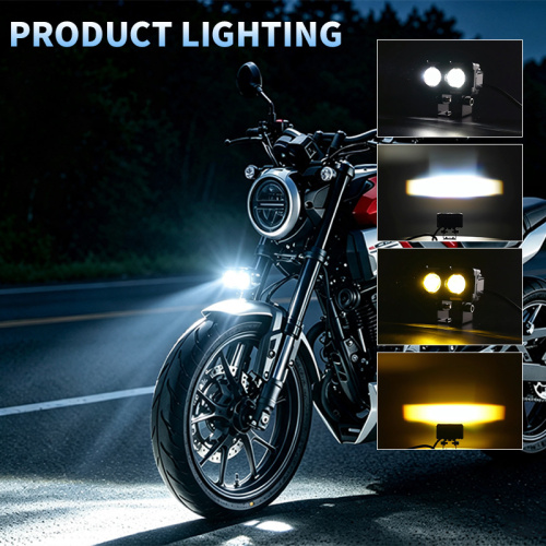 Liu Hjg Waterproof Dual-Color Headlamp Fog Lights for Motorcycle