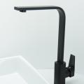 Goose Neck Pull Out Black Bathroom Basin Faucet