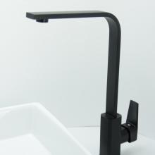 매트 블랙 싱글 홀 데크 장착 분지 수전