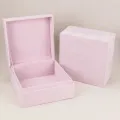 Luxury clamshell leather jewelry gift box